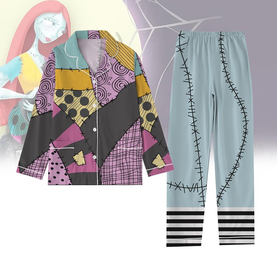 Nightmare Before Sally Costume Cosplay Pajama Set