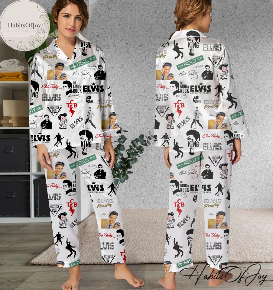 Elvis Presley Pajama Set, Pajama Set, Elvis Presley Holiday Pyjamas Set