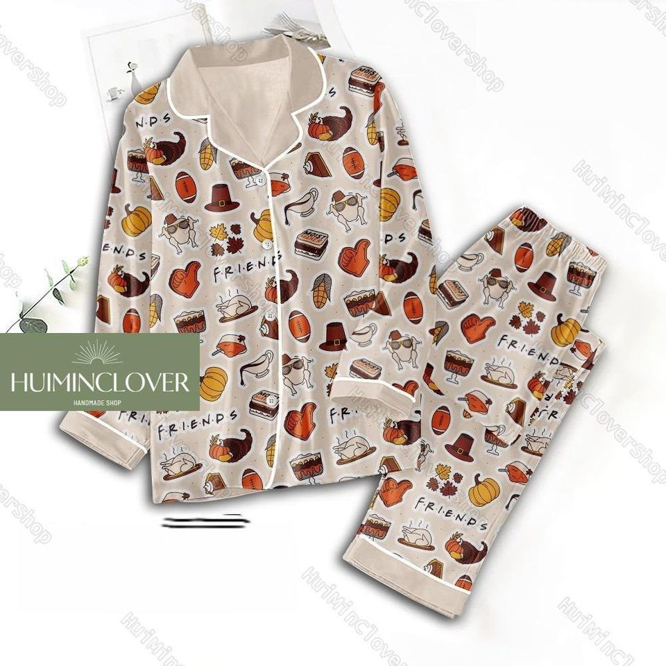 Halloween Friends Pajama Set, Friends Series Shirt, Sitcom Pajamas