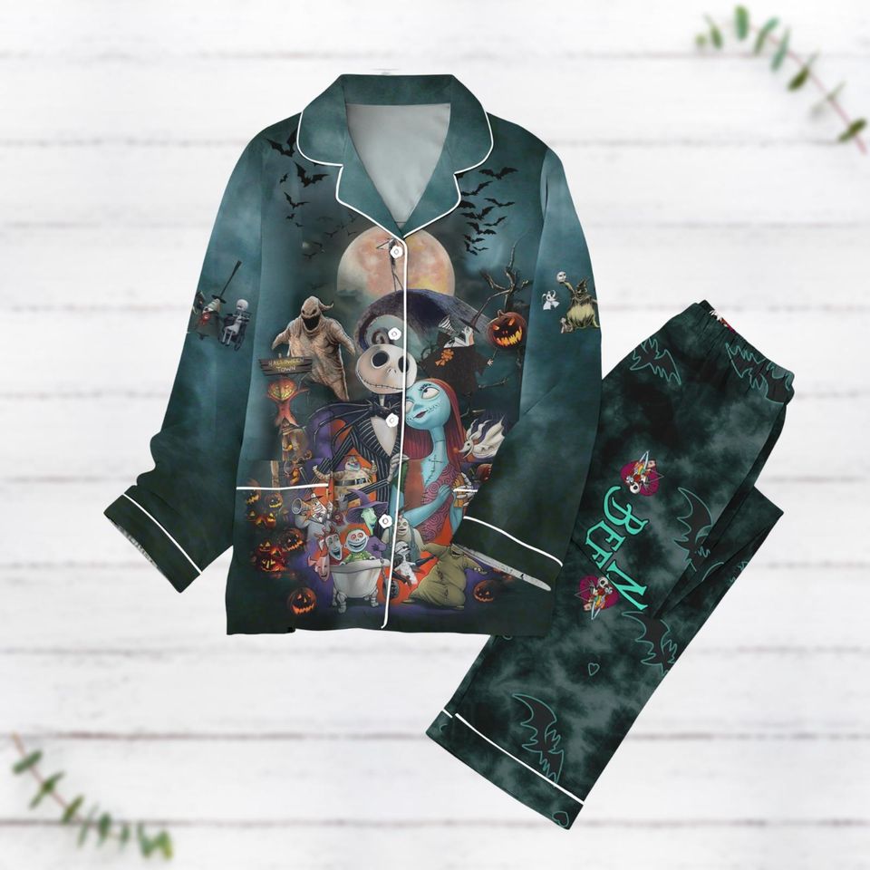 Nightmare Before Pajama Set, Halloween Pajama Set