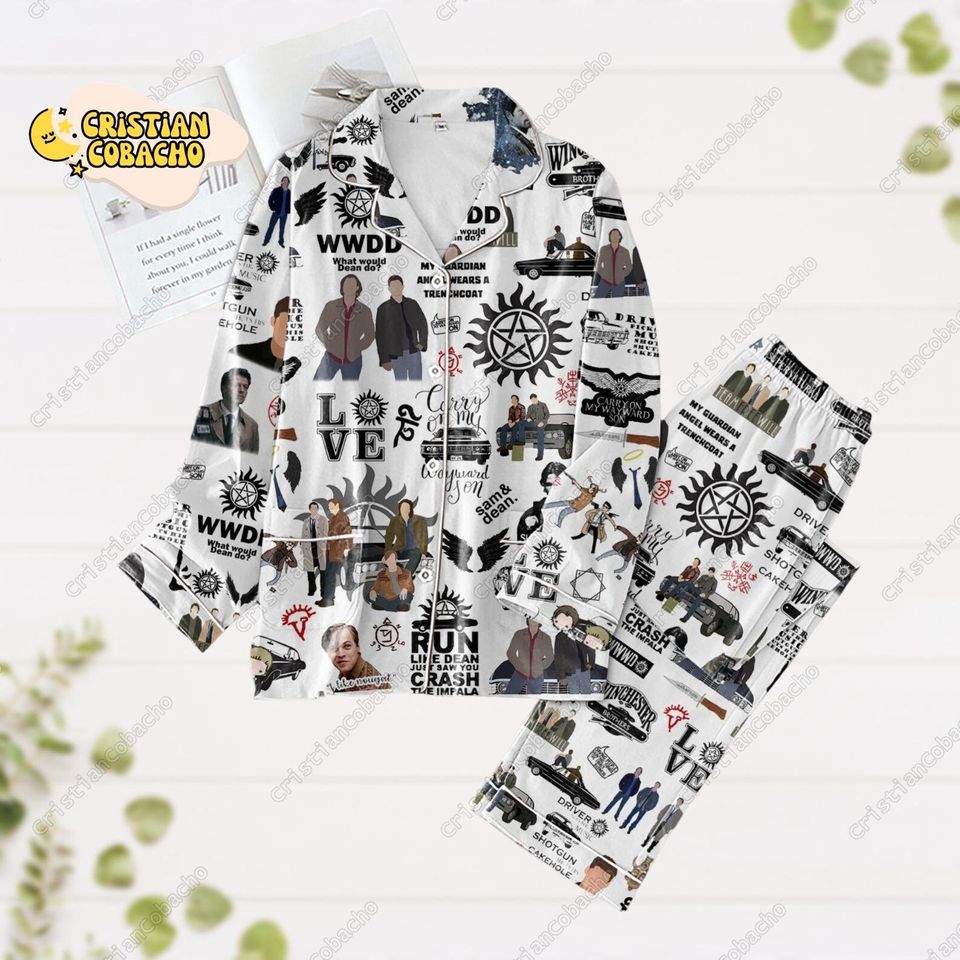 Halloween Supernatural Movie Pajamas, Kansas Band Pajama Set