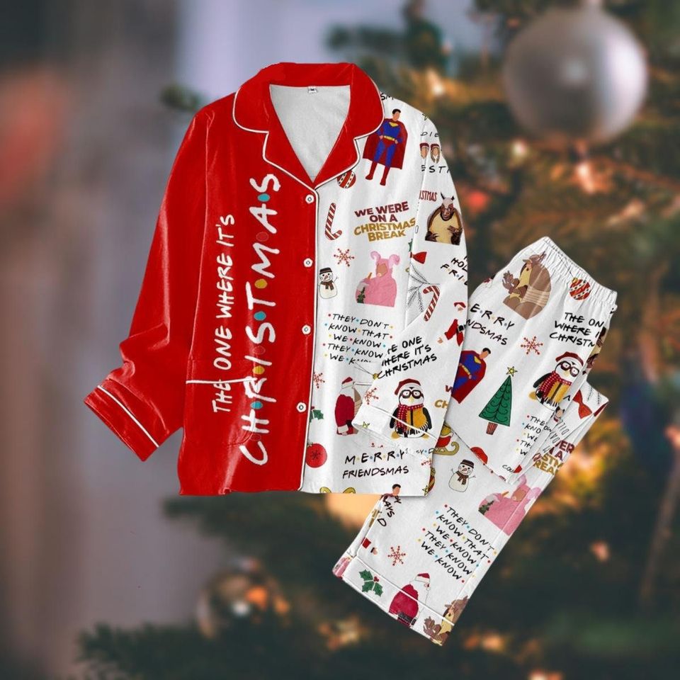 Friends Tv Series Pajama Set, The One Where Its Holidays Pajama Set