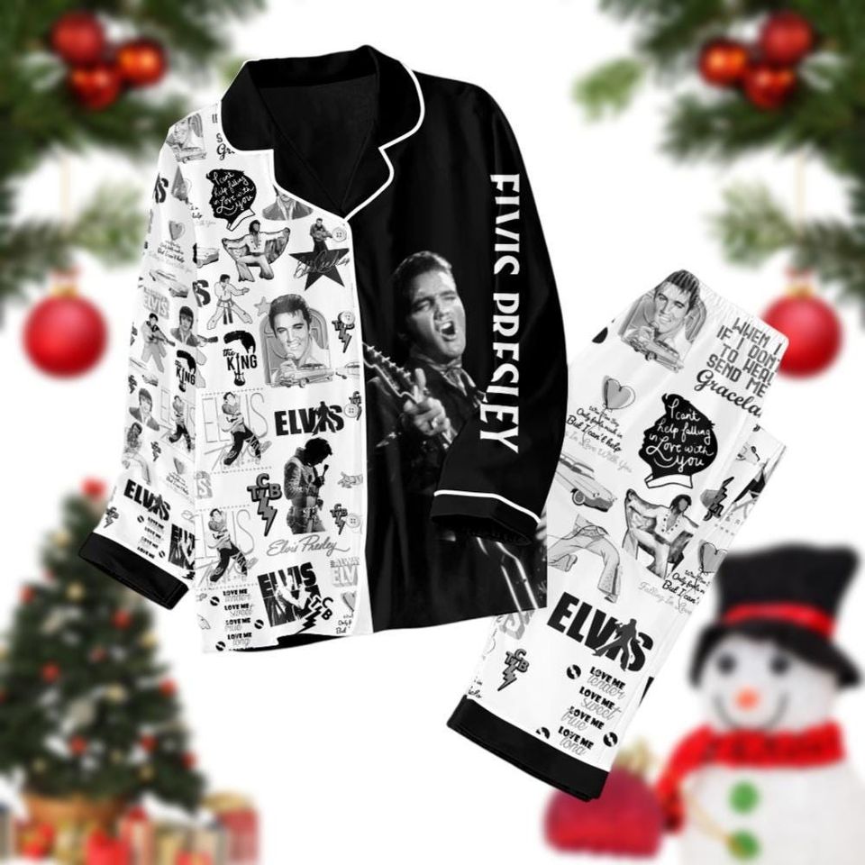 Elvis Presley Pajama Set, Elvis King Pj Set