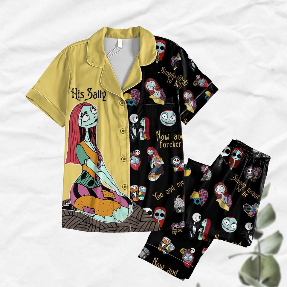Sally Pajama Set, His Sally Shirt, Nightmare Pajamas, His Sally Women Pajamas