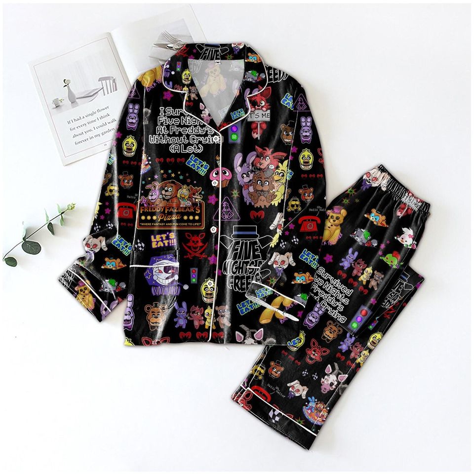 Five Nights At Freddy Pajamas, Video Game Pajama Set