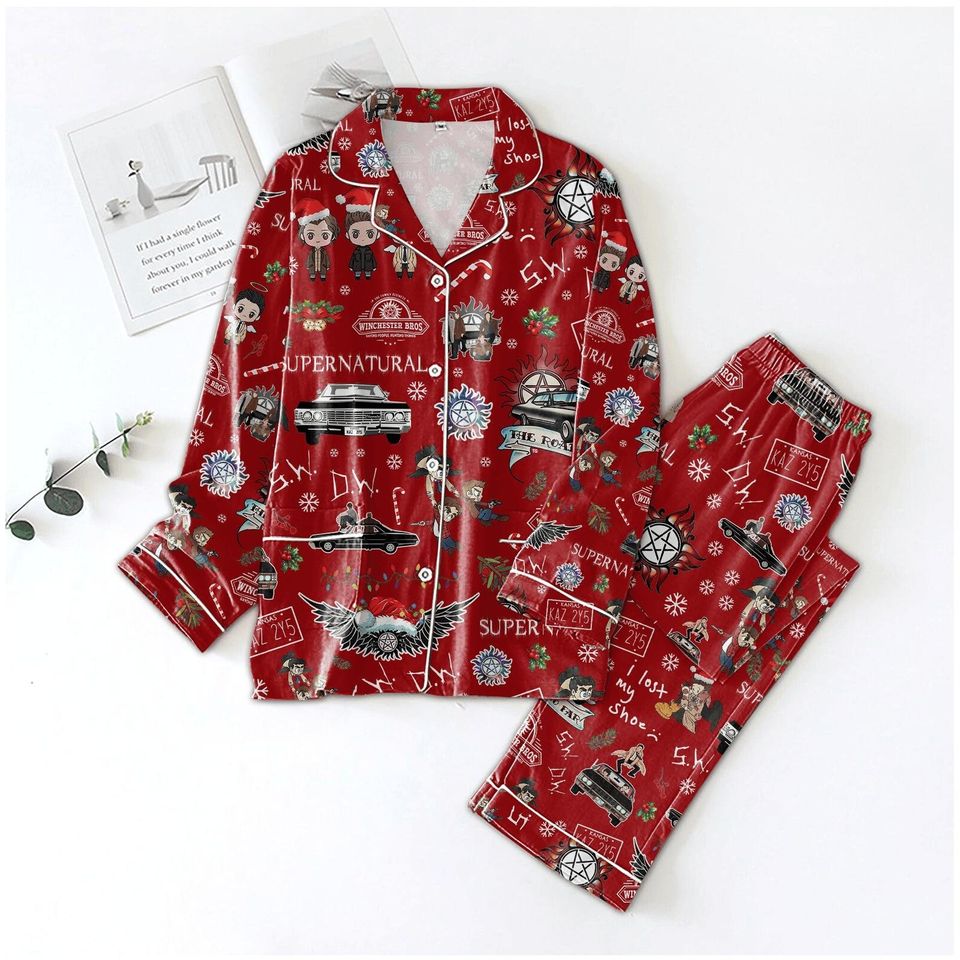Supernatural Series Pajama Set, Supernatural Sitcom Shirt, Winchester Brothers Pajama Set
