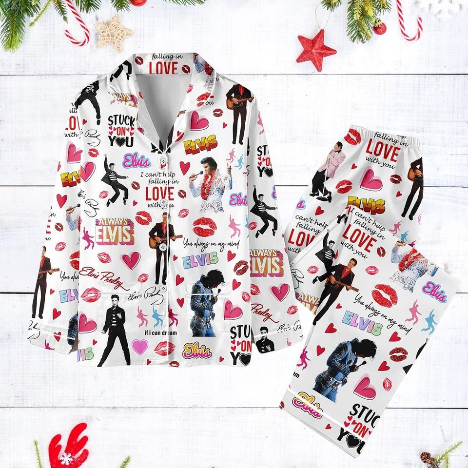 Elvis Presley Pajamas, Elvis King Pajama Set, Elvis Pajamas