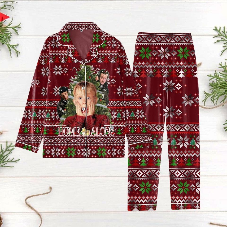 Home Alone Pajamas, Kevin Alone Pajama Set, Kevin Alone Holiday Pajamas