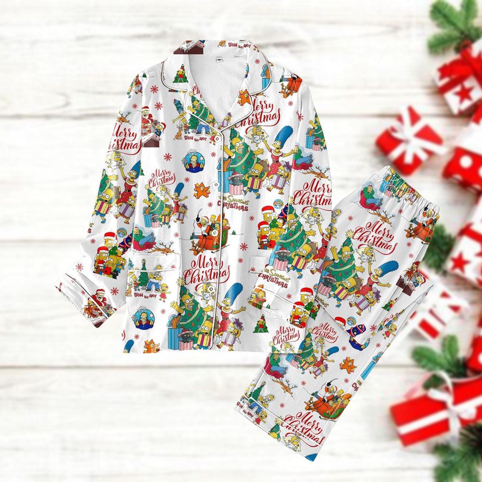 The Simpsons Pajama Set, Family Matching Holiday Pajama Set