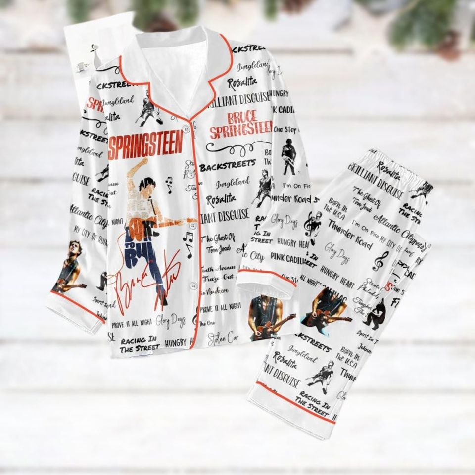 Bruce Springsteen Pajamas, Bruce Springsteen Born In Usa Pajama Set