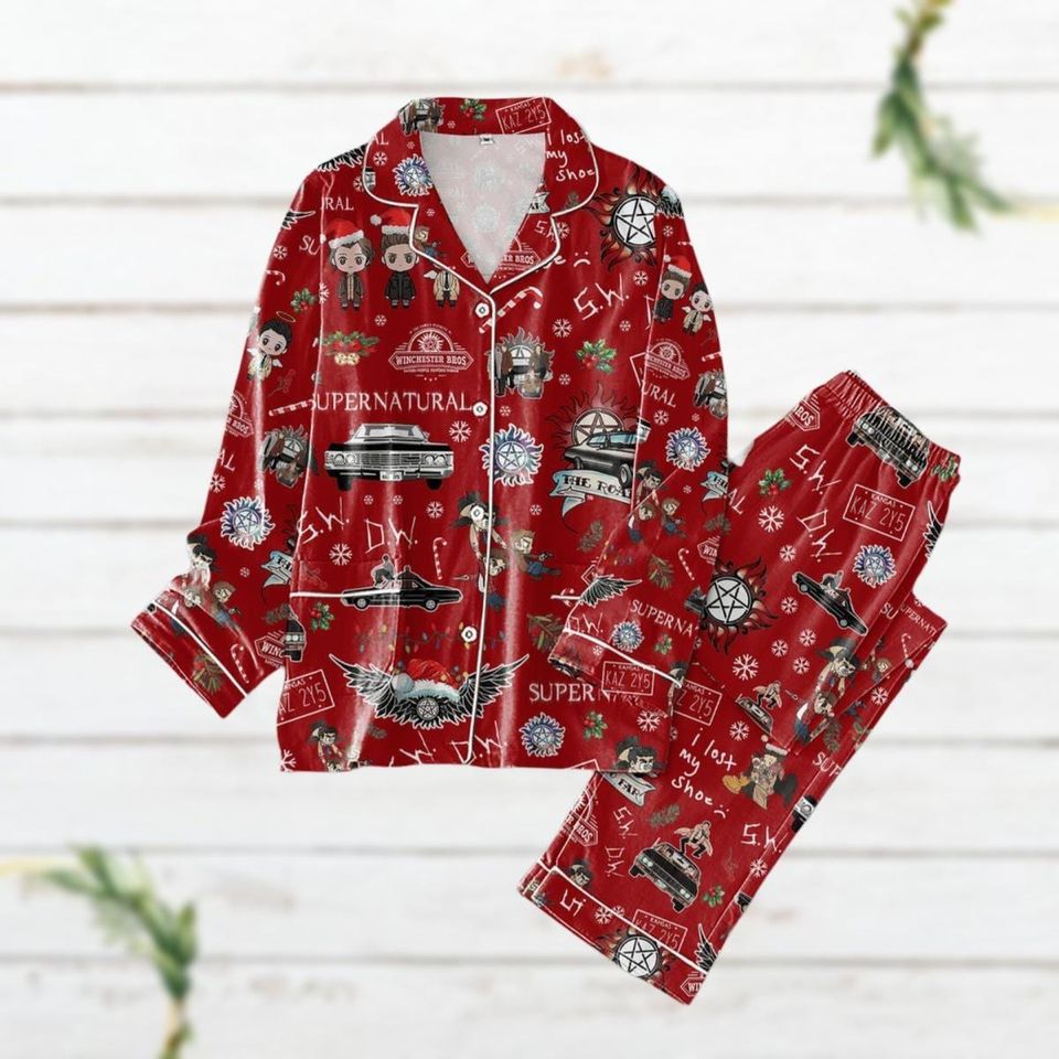 Supernatural Pajama Set, Dean Winchester Pajama Family