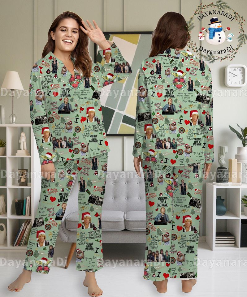 Bon Jovi Pajama Set, Bon Jovi Woman Pajama Set