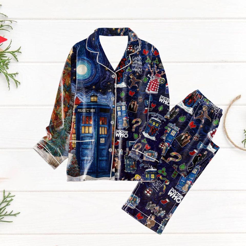 Dr Who Tv Show Pajama Set, Dr Who Series Shirt, Doctor Who Sitcom Pajama Set