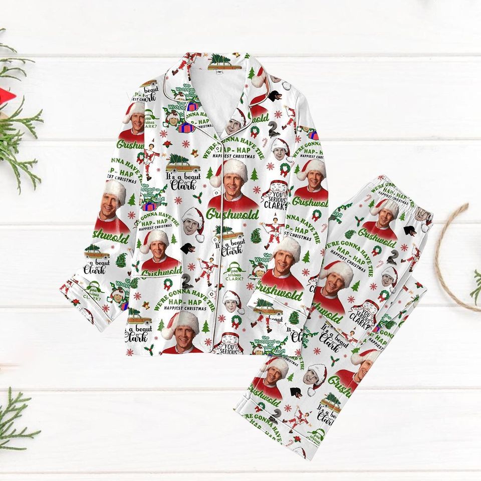 Clark Griswold Pajama Set, You Serious Clark Pajamas, Griswolds Tree Farm Pajamas