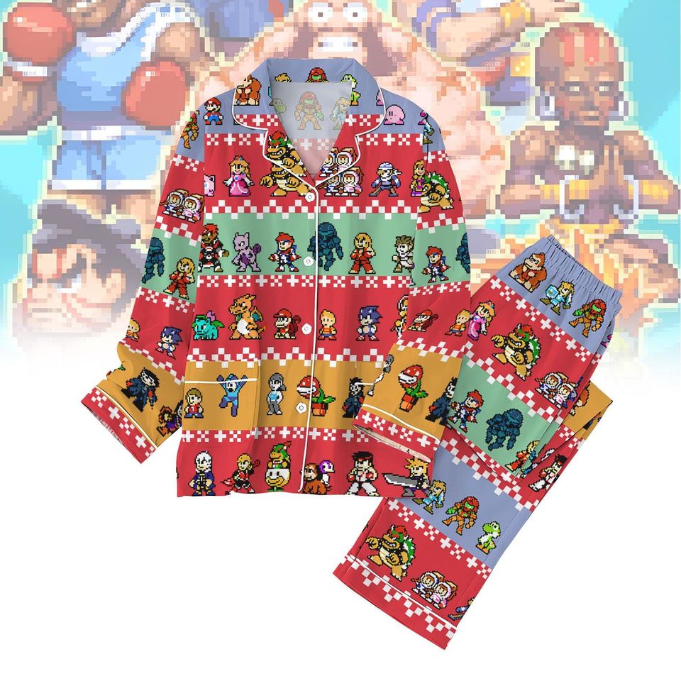 Super Mario Pajama Set, Mario Chipi Characters Family Pajama Set