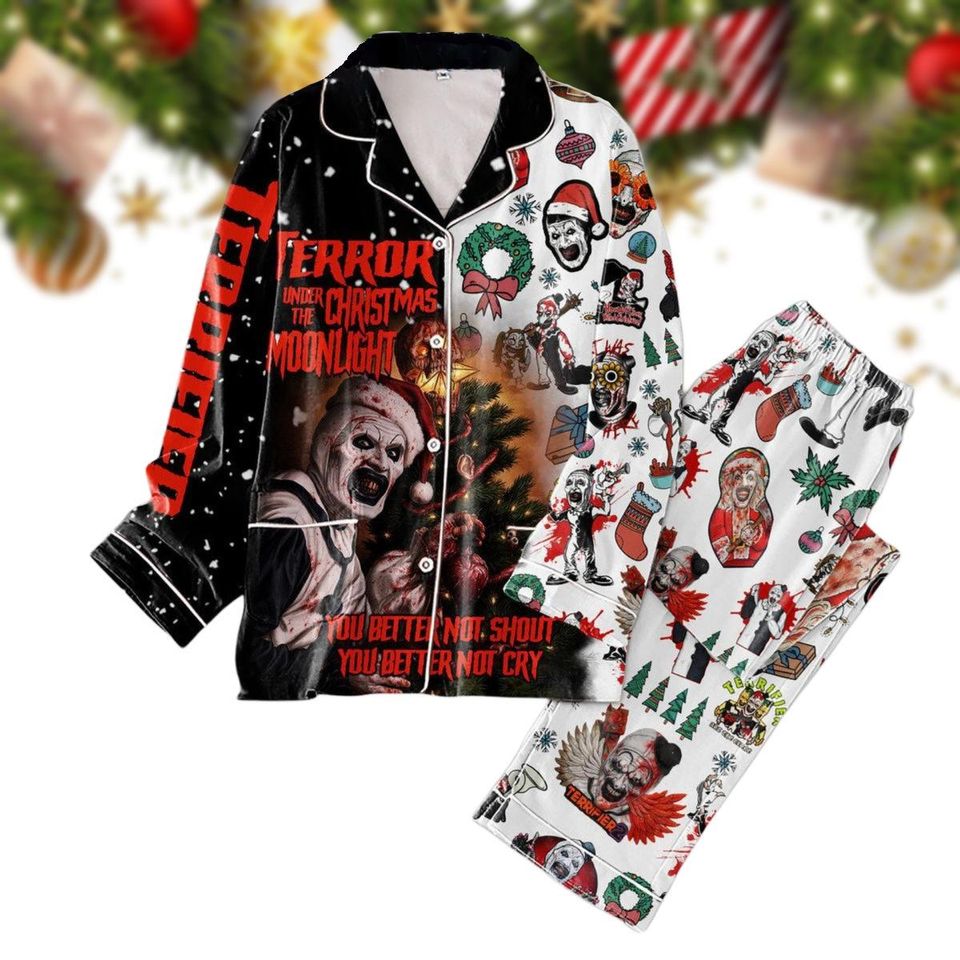Terrifier 3 Terror Pajama Set, The Scary Clown Pj Set