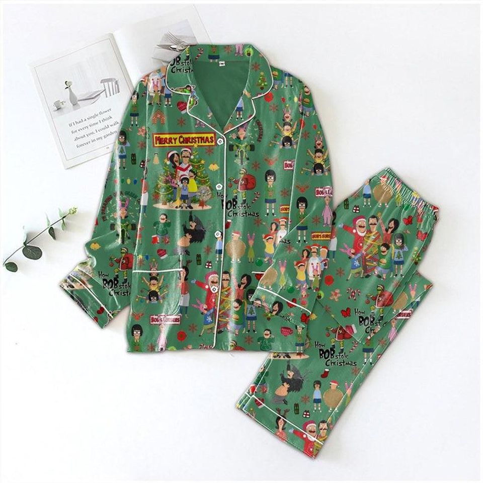 Bob'S Burgers Pajama Set, Bob Belcher Shirt, Belcher Family Holiday Pajama Set