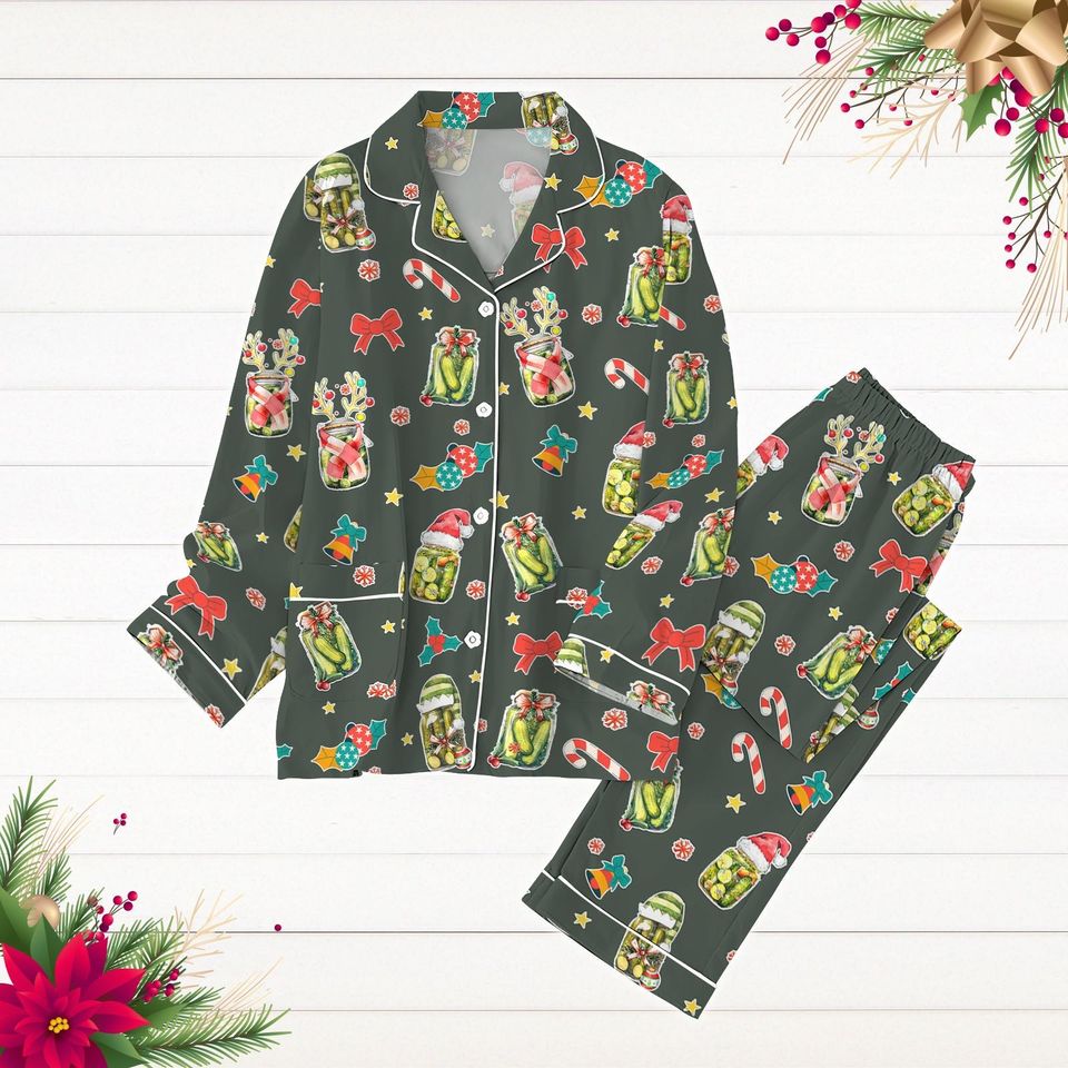 Pickle Pajama Set, Funny Pickle Shirt