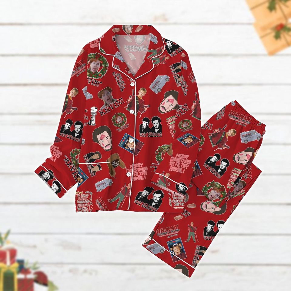 Home Alone Matching Pajama Set, Kevin Meme Pajama Family