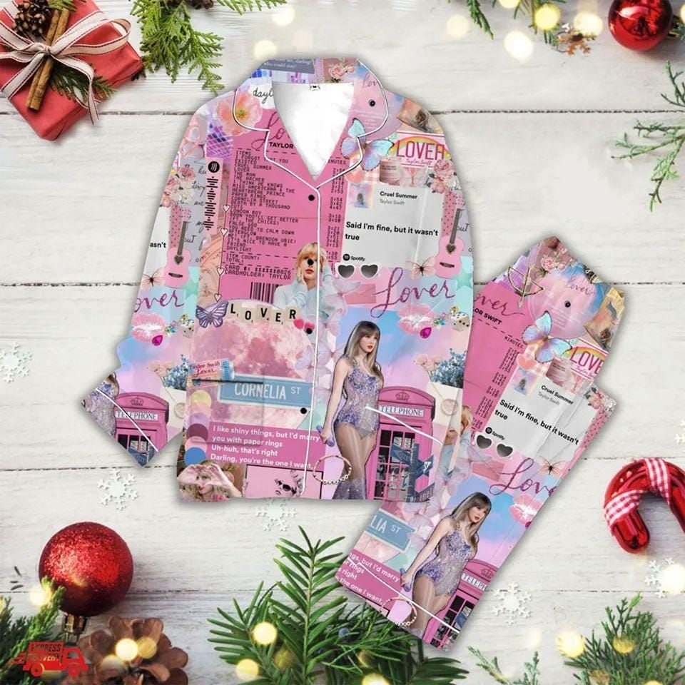 Taylor Lover Pajama Set, Taylor Eras Tour Pajama Set, Swift Pajama Set