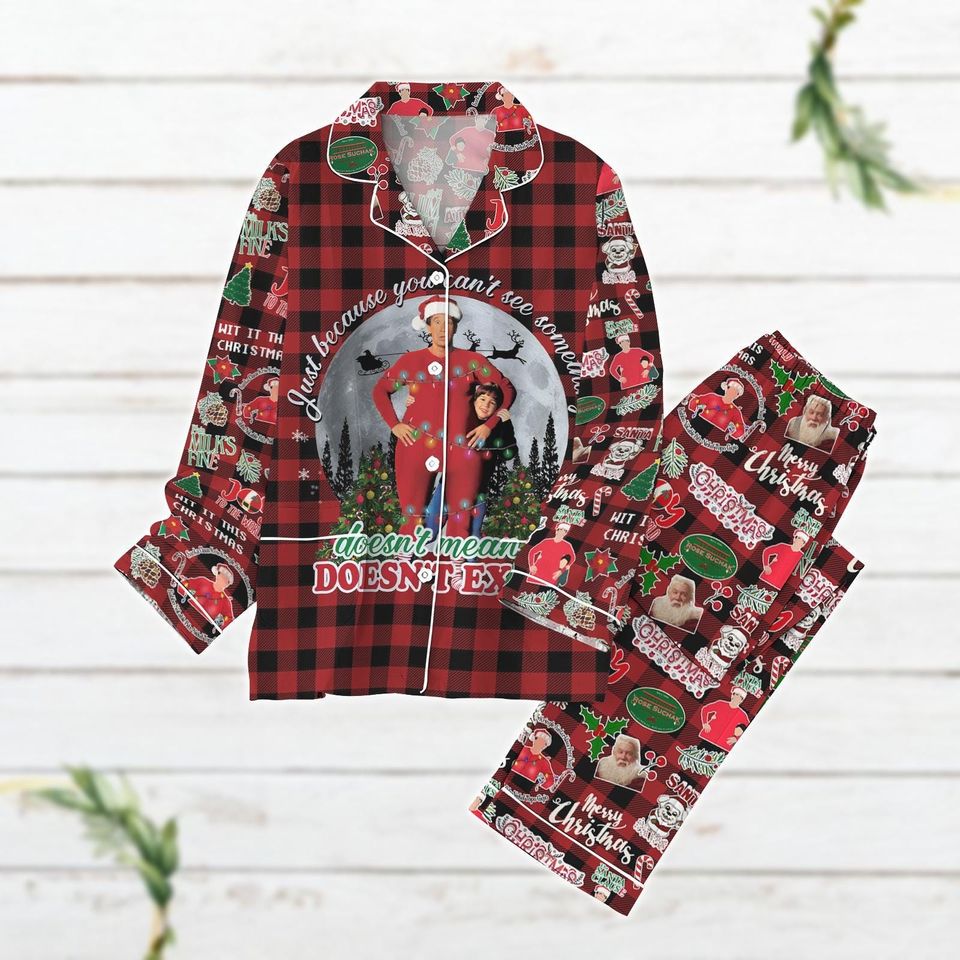 The Santa Clause Pajama Set, Vintage 90S Movies Shirt, Merry Holiday Pajamas