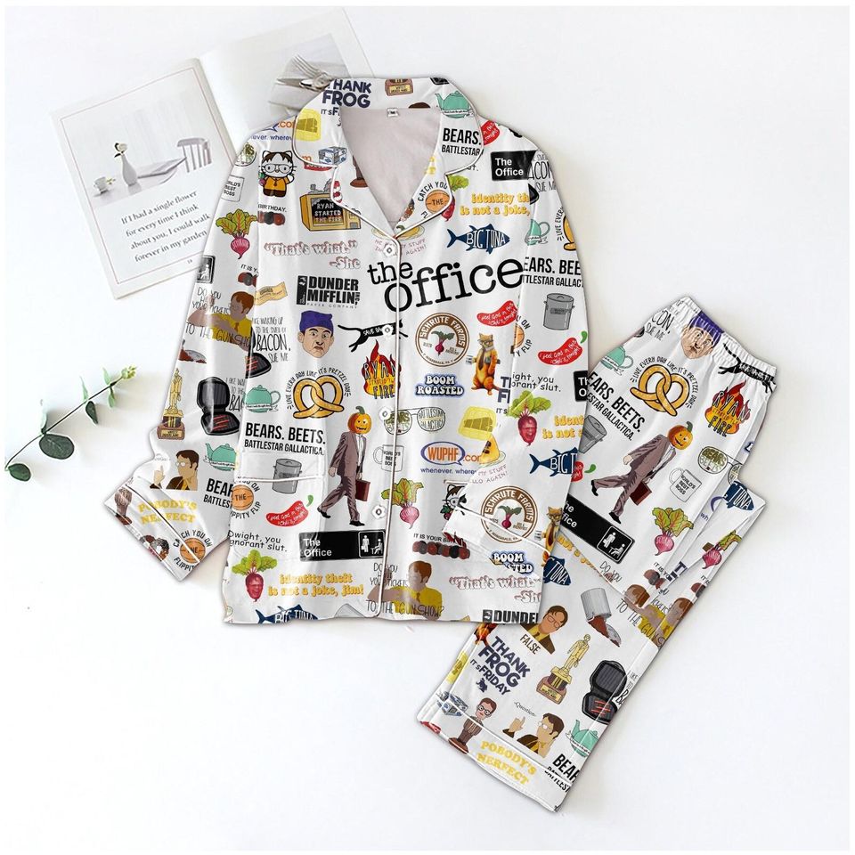 The Office Pajama Set, Michael Scott Pajamas Set Pants, Schrute Farms Pajama Set