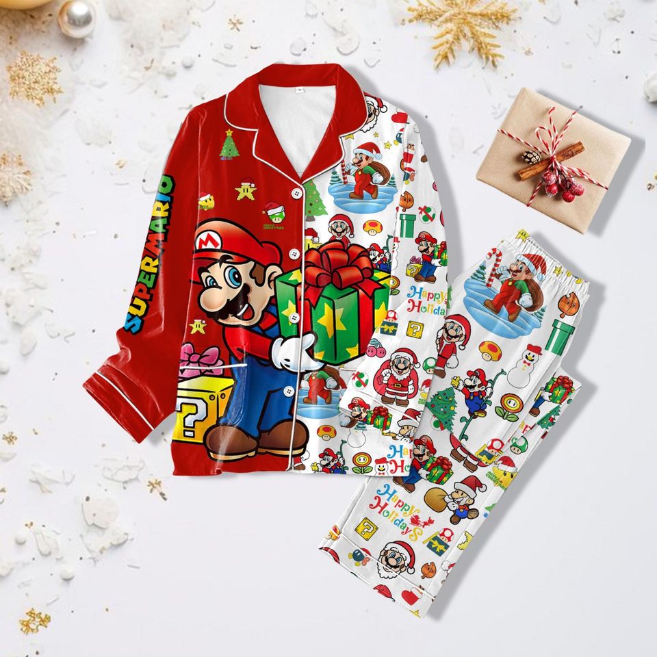 Super Mario Pajamas Set Pants, Super Mario Bros, Princess Pajamas Set