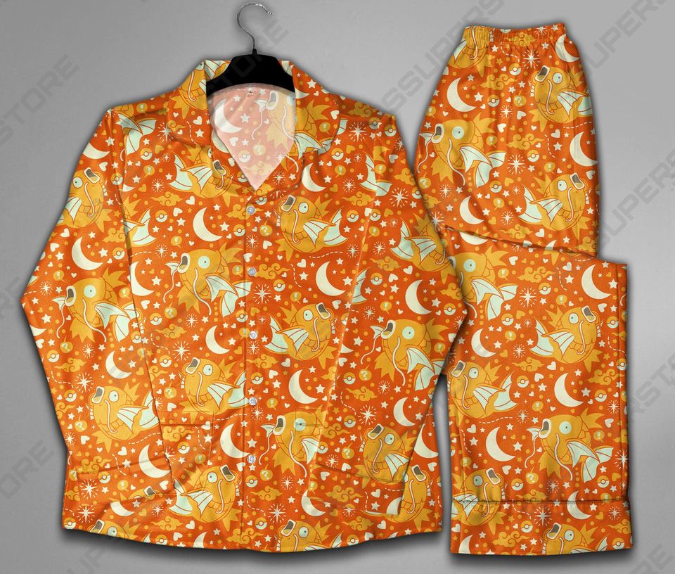 Magikarp Pajama Turn Round Neck Pajama Set Shiny Magikarp Family Pajamas