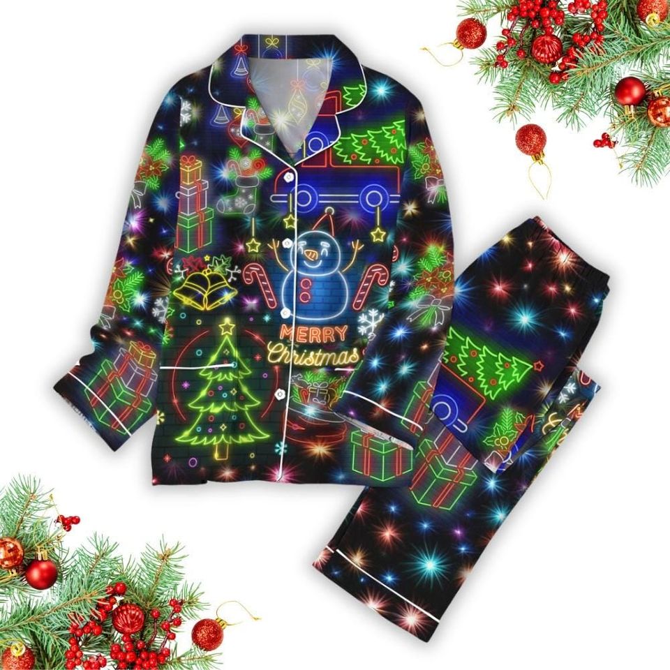 Merry Pajama Set, Neon Matching Pjs