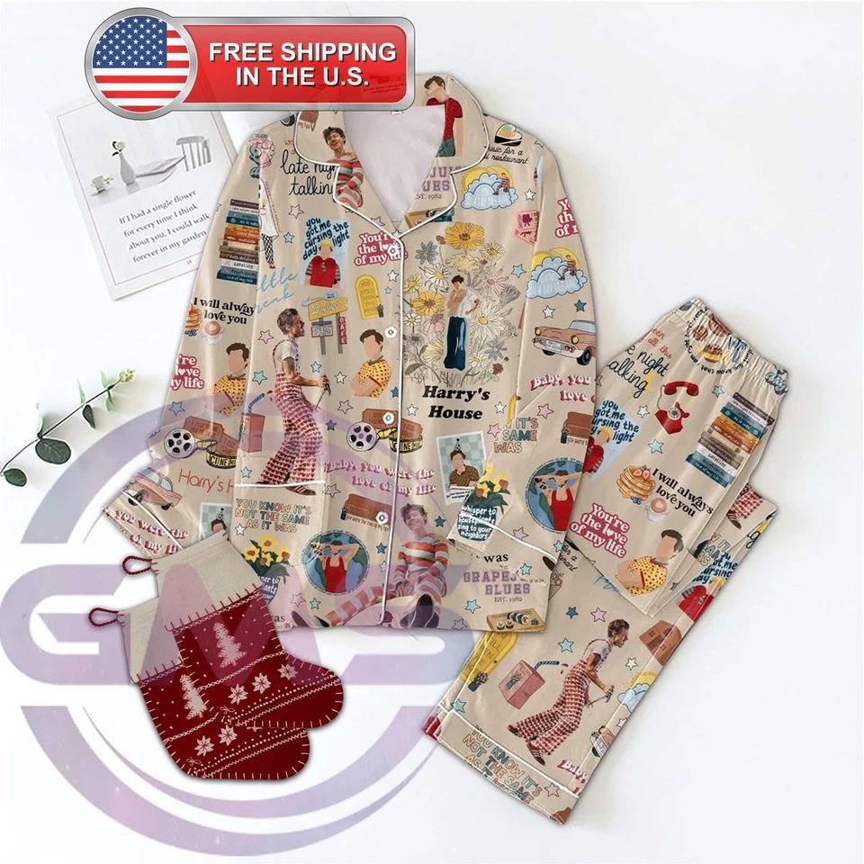Floral H'S House Pajama Gift| Pjs Set For Adults| I Will Always Love You Pajama Set