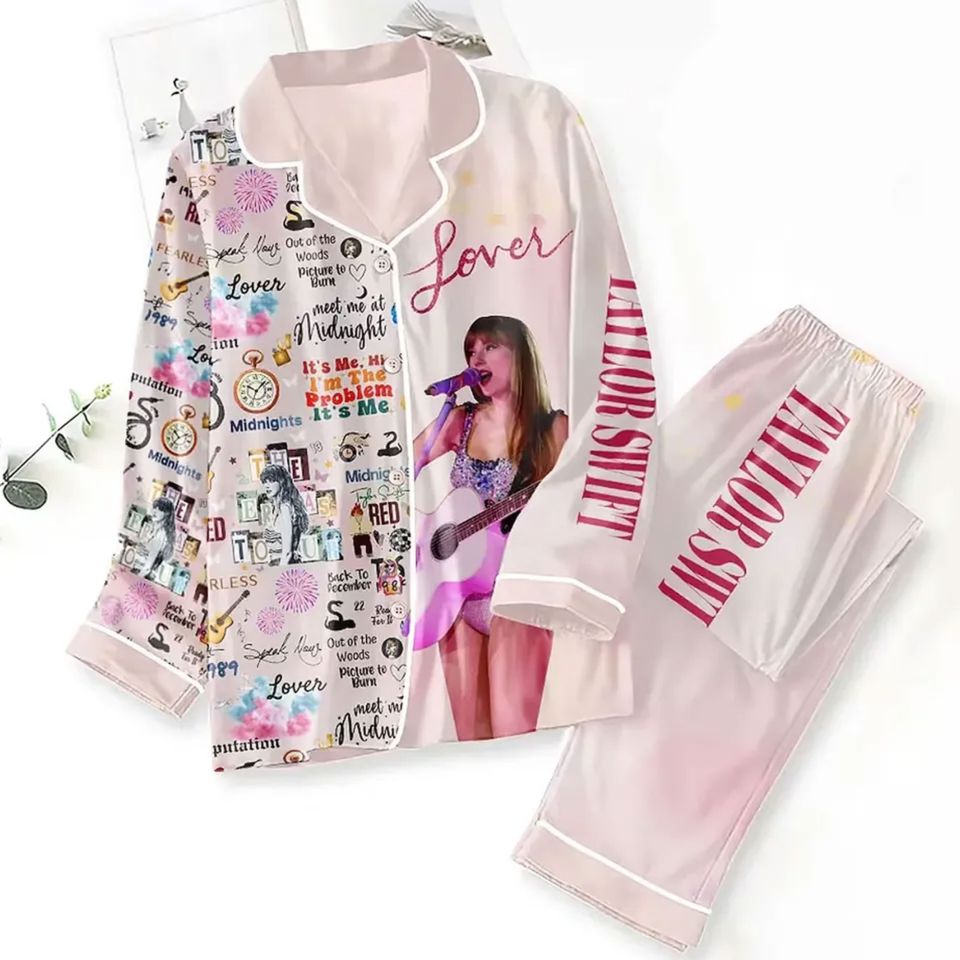 Taylor Lover Pajama Set, Taylor Version Pajama Set For Women, The Eras Tour Pajama Set