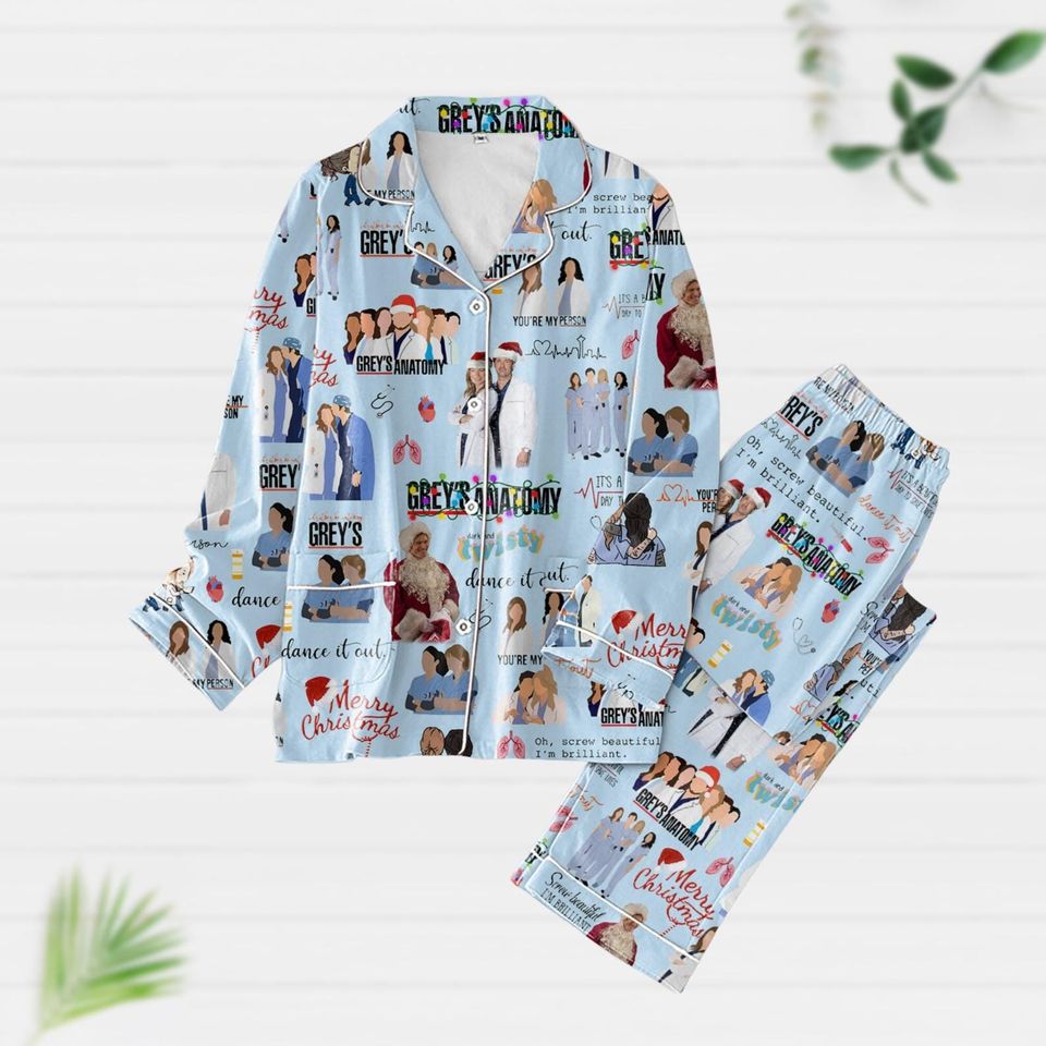 Grey'S Anatomy Pajama Set, Gray Anatomy Pajama Set