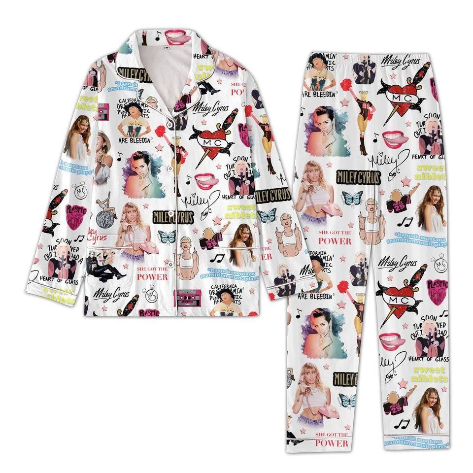 Miley Cyrus Pajama Set, Miley Cyrus Personalized Family Pajamas