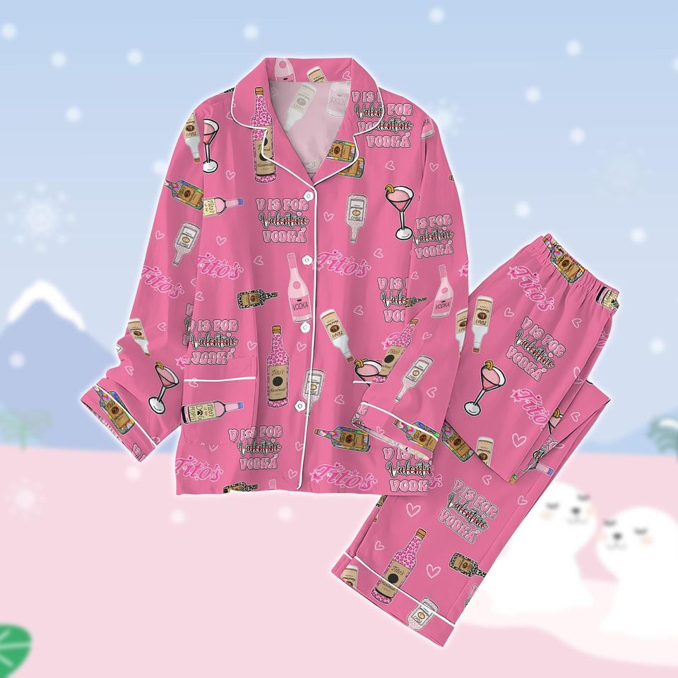 Tito'S Handmade Vodka Pajama Set, Vodka Lover Pajama Family, Austin Texas Pajama Set
