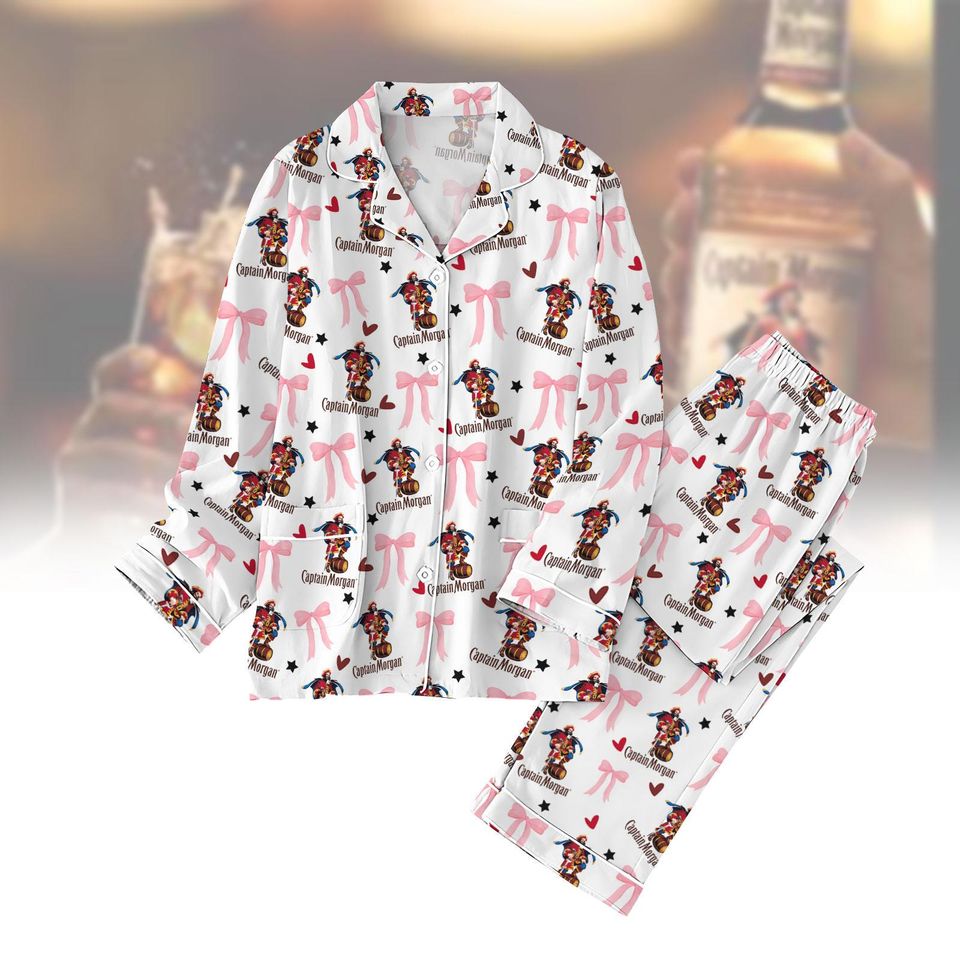 Captain Morgan Pajamas, Morgan Rum Pajama Set, Alcohol Pajamas