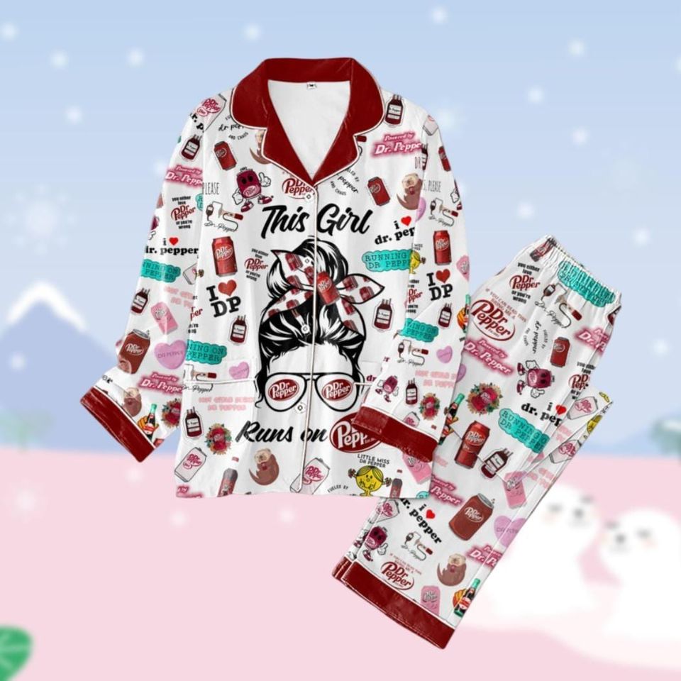 Dr Pepper Pajama For Party, Soda Bottles Pajama Family, I Love Dr Pepper Pajama Set