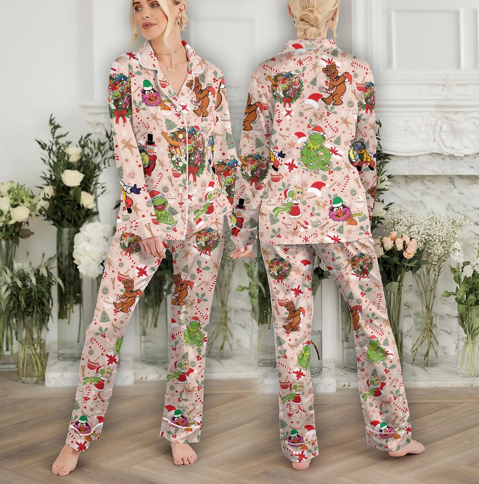 The Muppet Carol Pajama Set Family, Muppet Xmas Holiday Women Pajamas