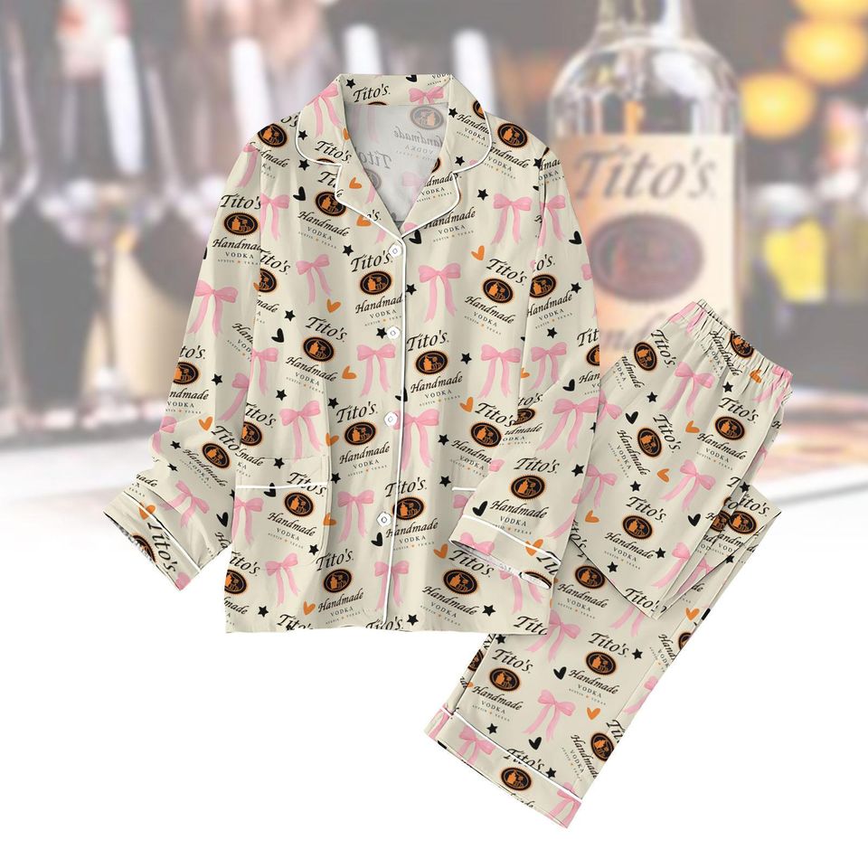 Titos Handmade Vodka Pajamas, Titos Vodka Pajama Set, Titos Coquette Pajamas,