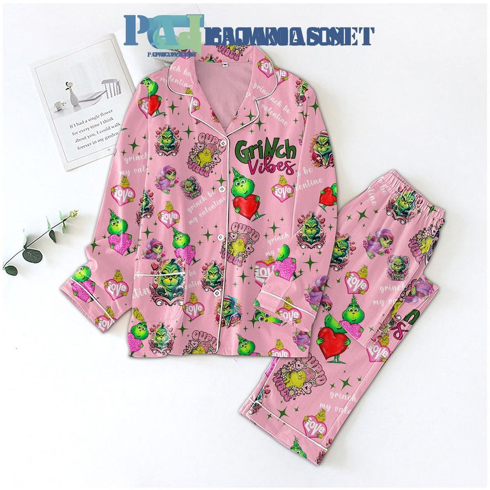 Funny Character Vibes Valentine Pajama Set