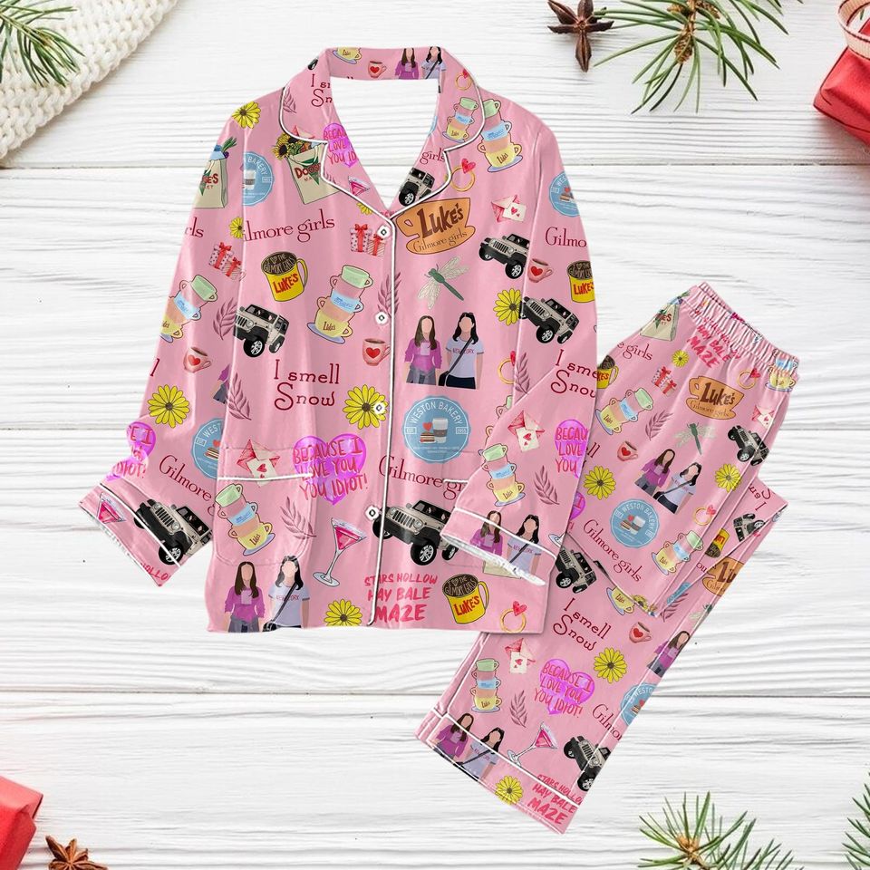 Gilmore Girls Pajama Set, Lukes Diner Pajamas
