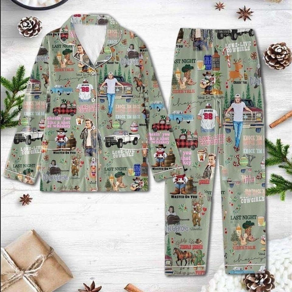 Wallen Western Pajama Set, Country Band Pajamas, Western Pajama Sets