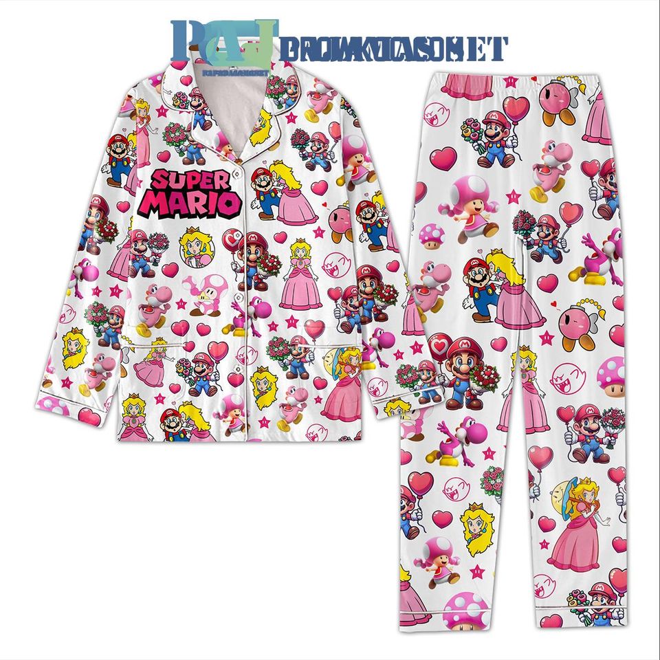 Super Mario Nintendo Valentine Pajama Set