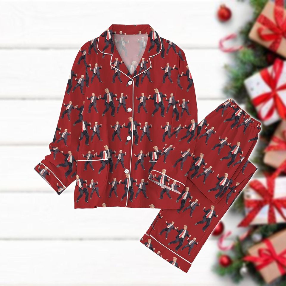 Trump Dancing Pajama Set, Funny President Trump Pajamas