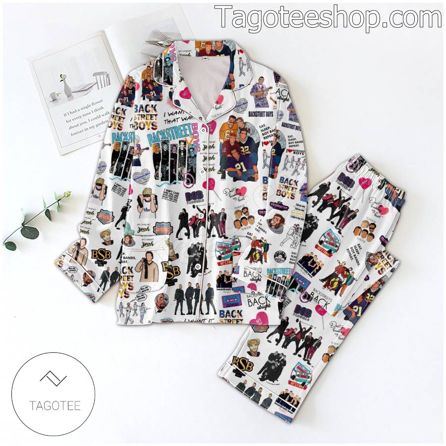 Backstreet Boys Music Pattern Matching Pajamas Set