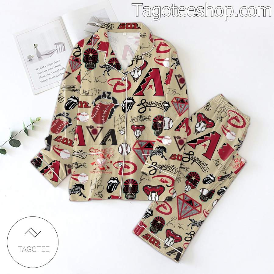 Arizona Diamondbacks Love Pattern Women?S Pajama Set