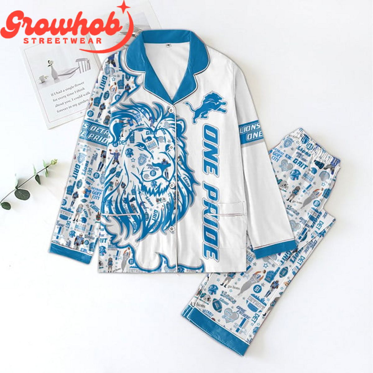 Detroit Lions One Pride Polyester Pajama Set