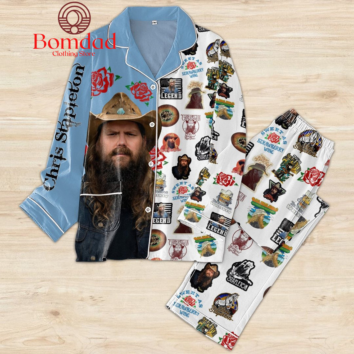 Chris Stapleton Legend Sweet As Strawberry Wine Pajama Set