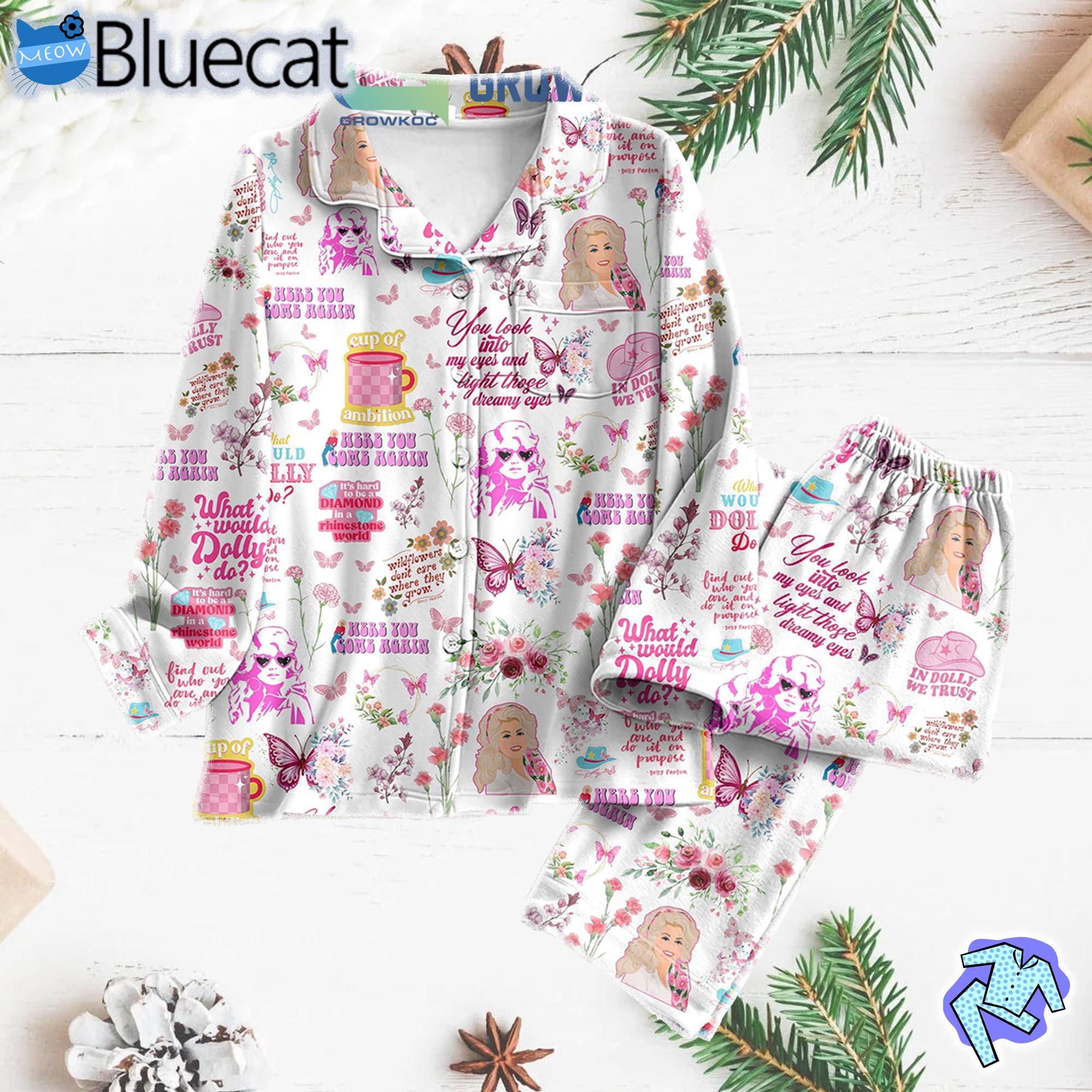 Dolly Parton Here You Come Again Pajama Set