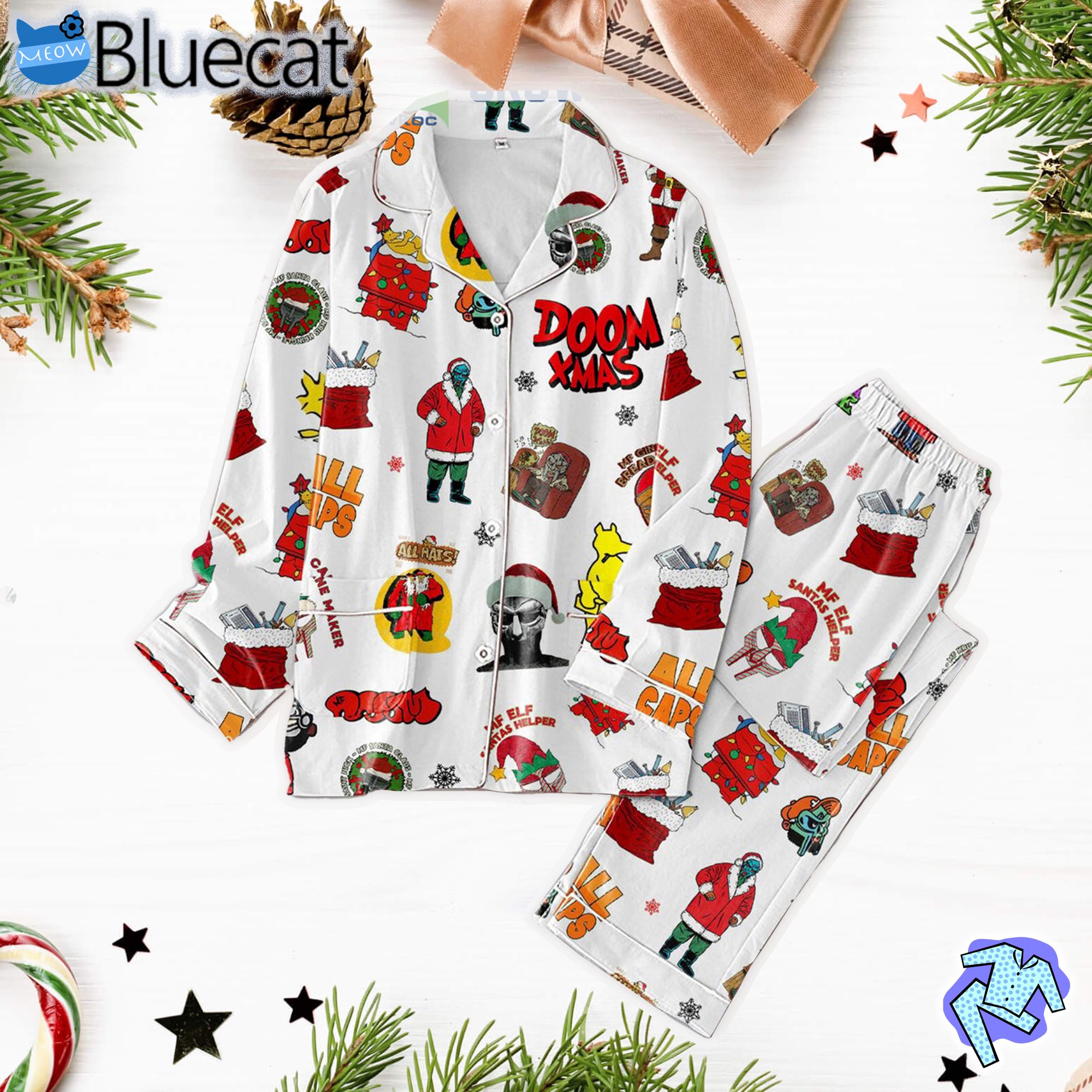 Doom X Mas Mf Efl The Candy Cane Maker Pajama Set
