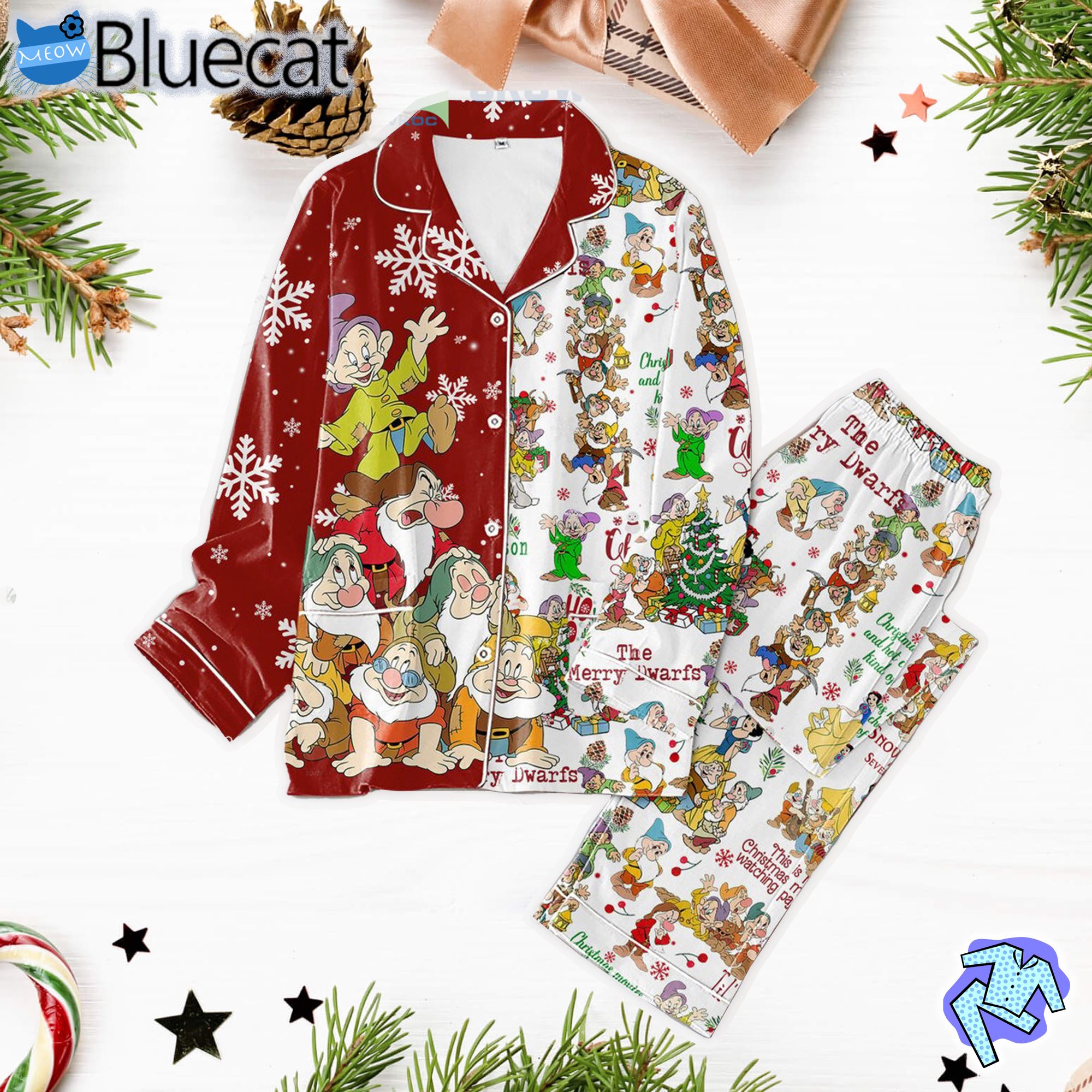 Disney Snow White And The Seven Dwarfs The Merry Dwarfs Pajama Set